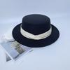 New Top Hat French Retro British Flat-top Woolen Hat Women's Autumn and Winter Fashion Versatile Temperament Felt Hat Men