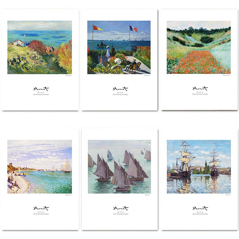 Claude Monet Klasická Umělecká Kolekce Obrazy Plátno Plakát a Tisky Nástěnné Umění Obrázky pro Halový Obývací Pokoj Domácí Dekorace Nástěnná Malba