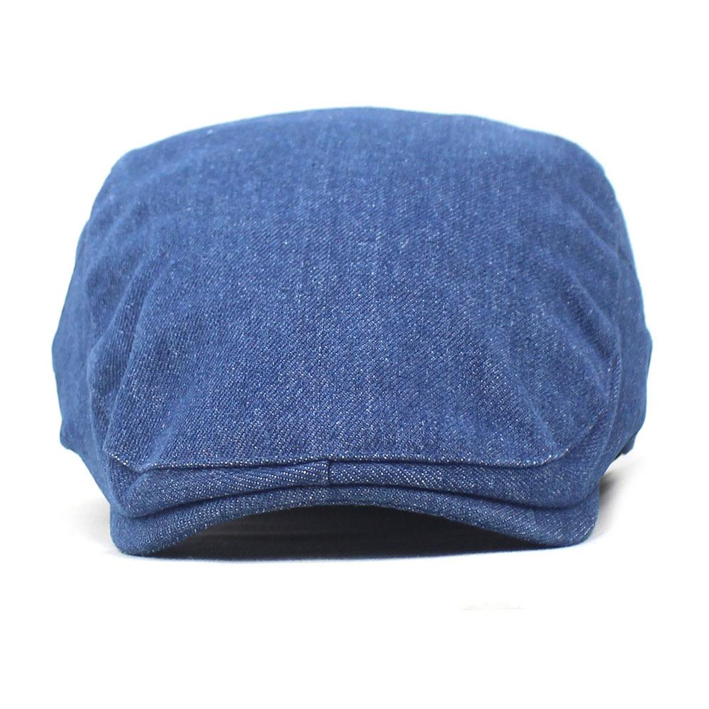 Washed denim hat men's and women's fashion denim beret cap forward hat