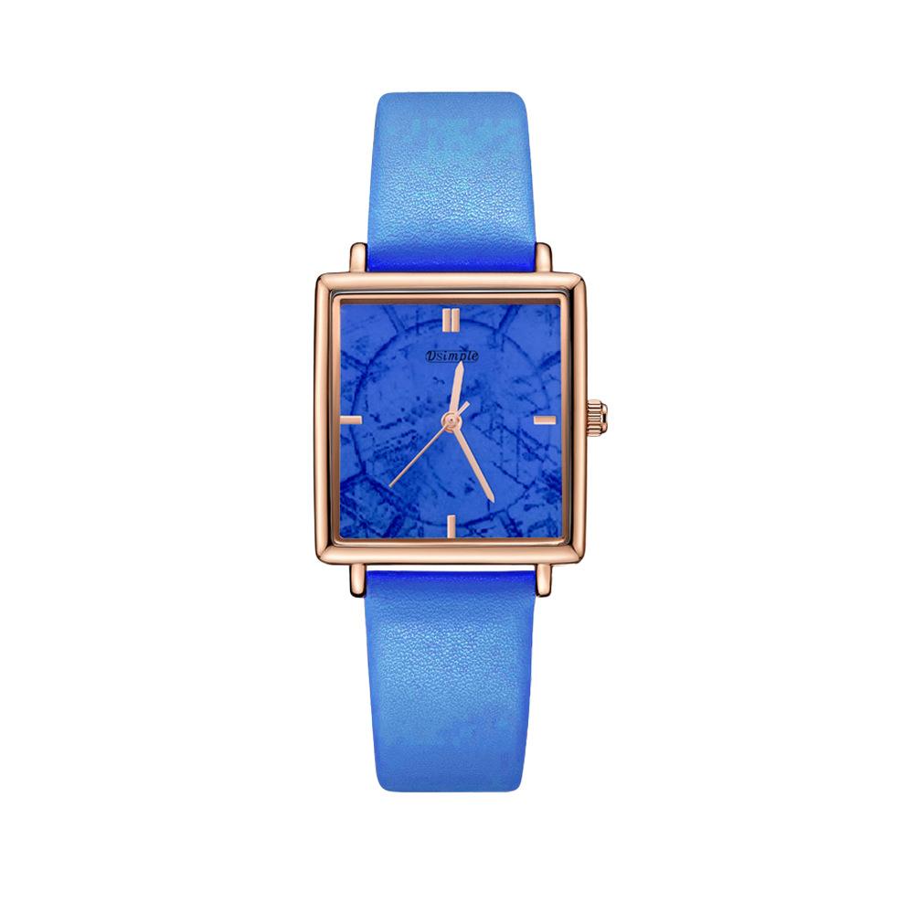 

Модний жіночий годинник Темпераментний жіночий годинник Елегантний повсякденний шкіряний кварцовий годинник Квадратний жіночий годинник синій