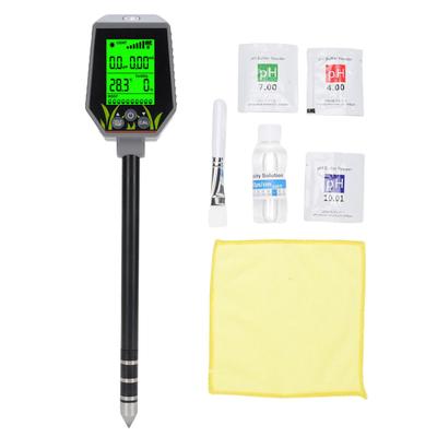 6 In 1 Soil PH Tester Air Humidity Temperature Illuminance Measurement LCD Backlit Display Digital Soil Meter for Food