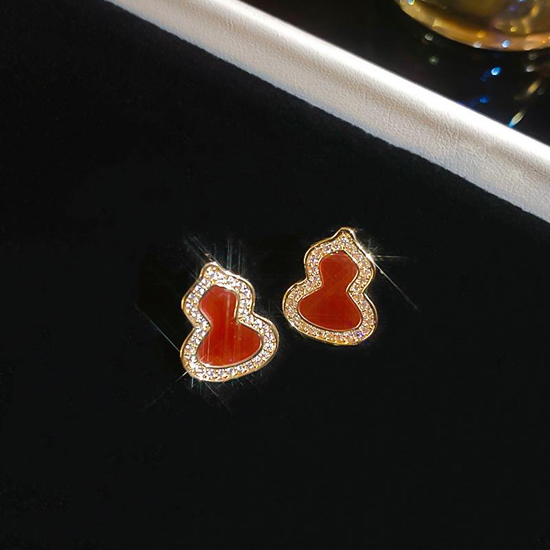 Silver Needle Monet Garden Drip Earrings French Court Style Exquisite Stud Earrings Design Sense Niche Light Luxury Earrings