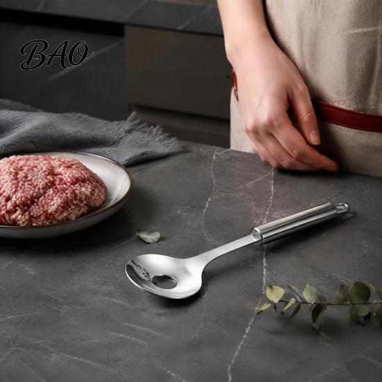 Profesionální nástroj na přípravu jídla 304 Nerezová ocel Naběračka na masové koule, Ruční lisovací naběračka na rybí kuličky, kuličky do krevetového hot potu, Nepřilnavé tvarování masových koulí