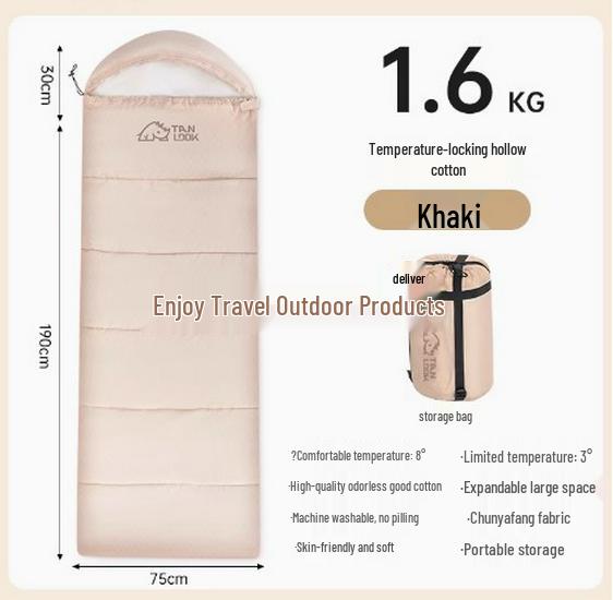 Adult & Children's Water-Repellent Sleeping Bag for Outdoor & Office Use.