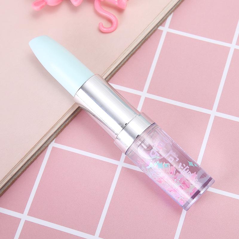 Lipstick Gel Pen 0.5mm Creative Cute Student Stationery Flow Sand Pen