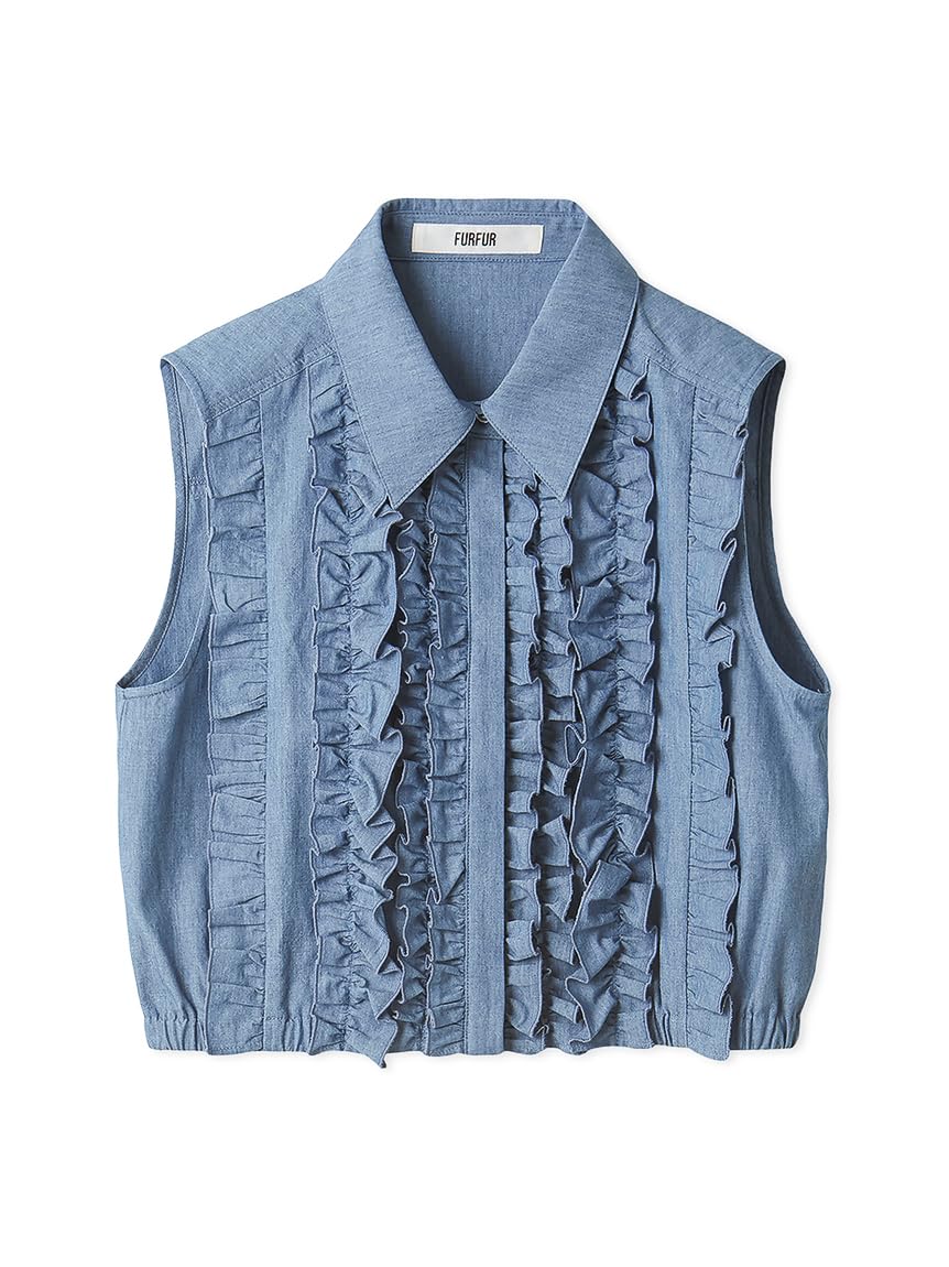 

Furfur Sleeveless Frill Blouse RWFT254021 Women s