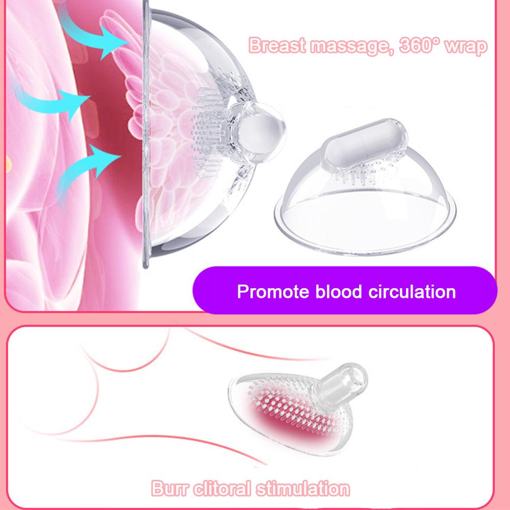 Nippelmassage-Vibrator, Klitoris-Stimulator, Oralsex, Sexspielzeug für Erwachsene, Brustpumpenvergrößerung, Lecken, Nippelvibrator für Frauen