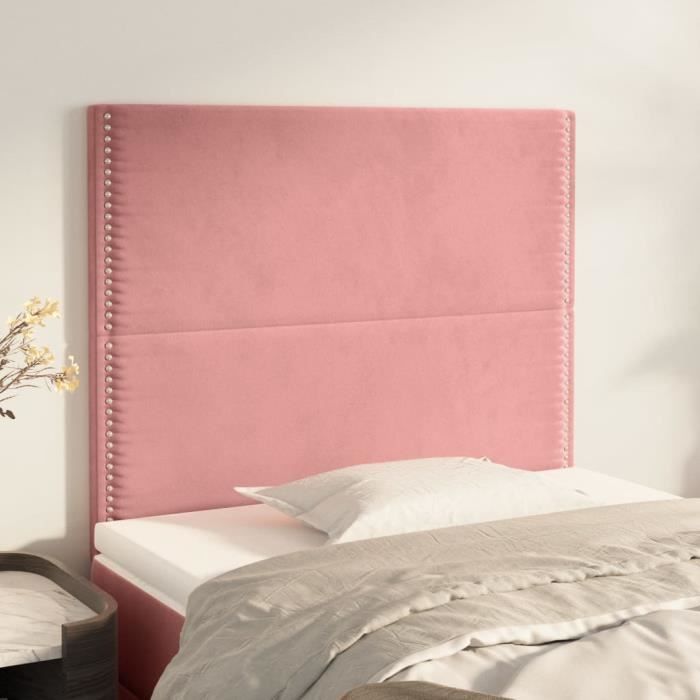 VidaXL Headboards 2 Pcs Pink 90x5x78-88 Cm Velvet3116233