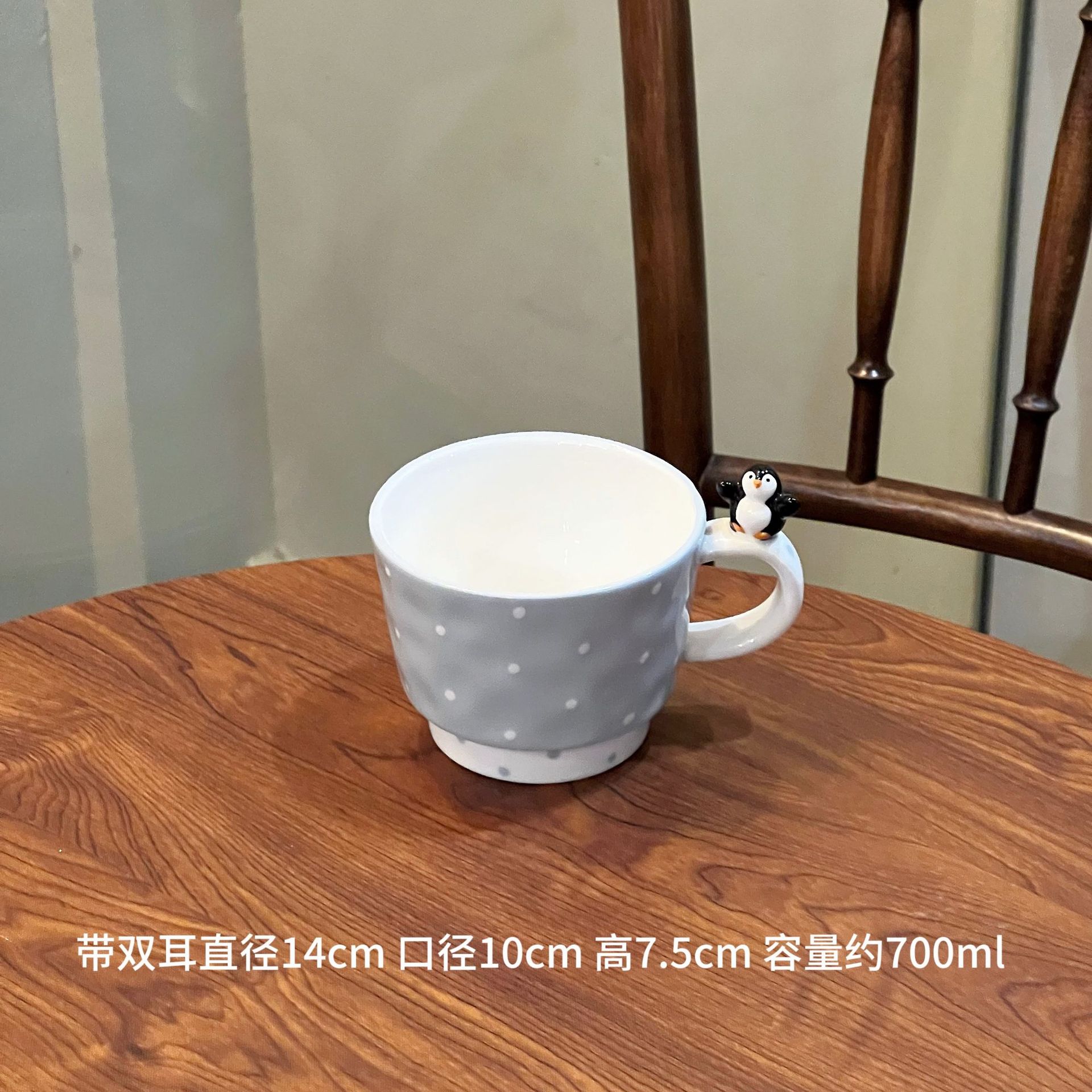 

Penguin Ceramic Breakfast Bowl Set Cute Tableware for Home Kitchen Salad Dessert Fruit Dish