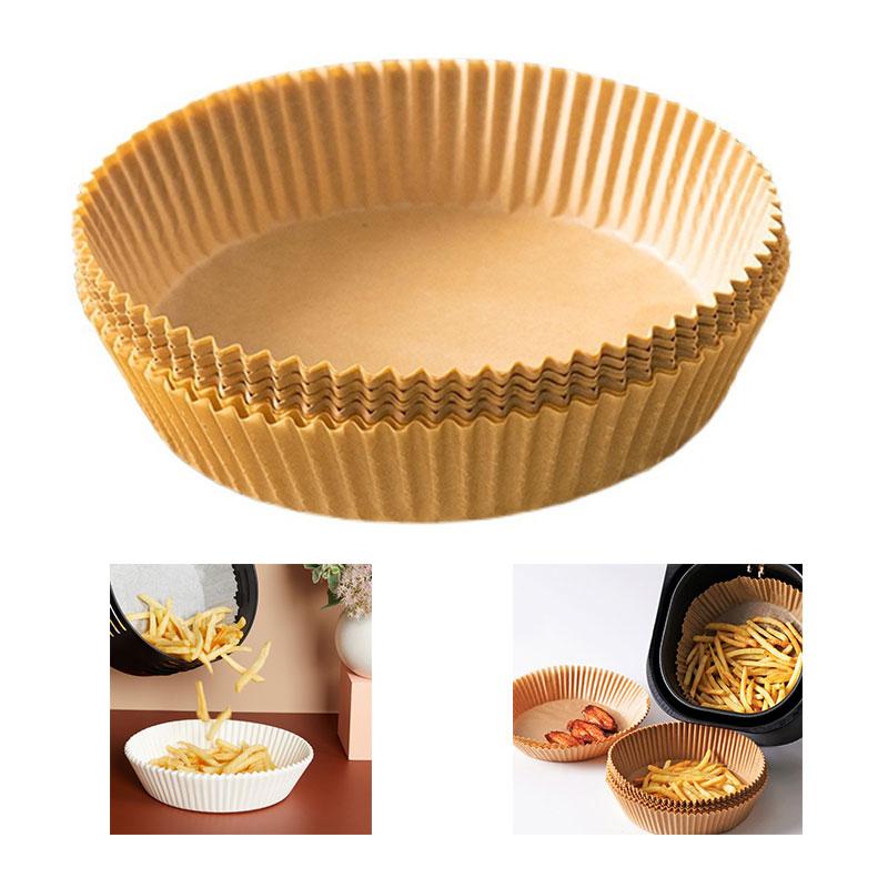 25 stk engangs luftfrityrkoker pergamentpapir bakeoljetett foring non-stick matte