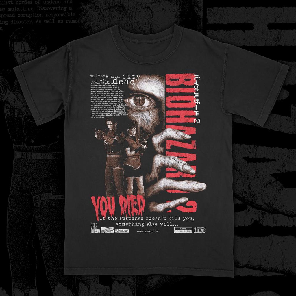 Retro Style Classic Horror Theme Game Resident Evil Peripherals Tshirts From The 1990s Unisex Graphic Print Tee Men Women Tops