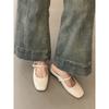 French platform silver bag head half slippers women's 2025 new muller shoes single shoes Mary Jane