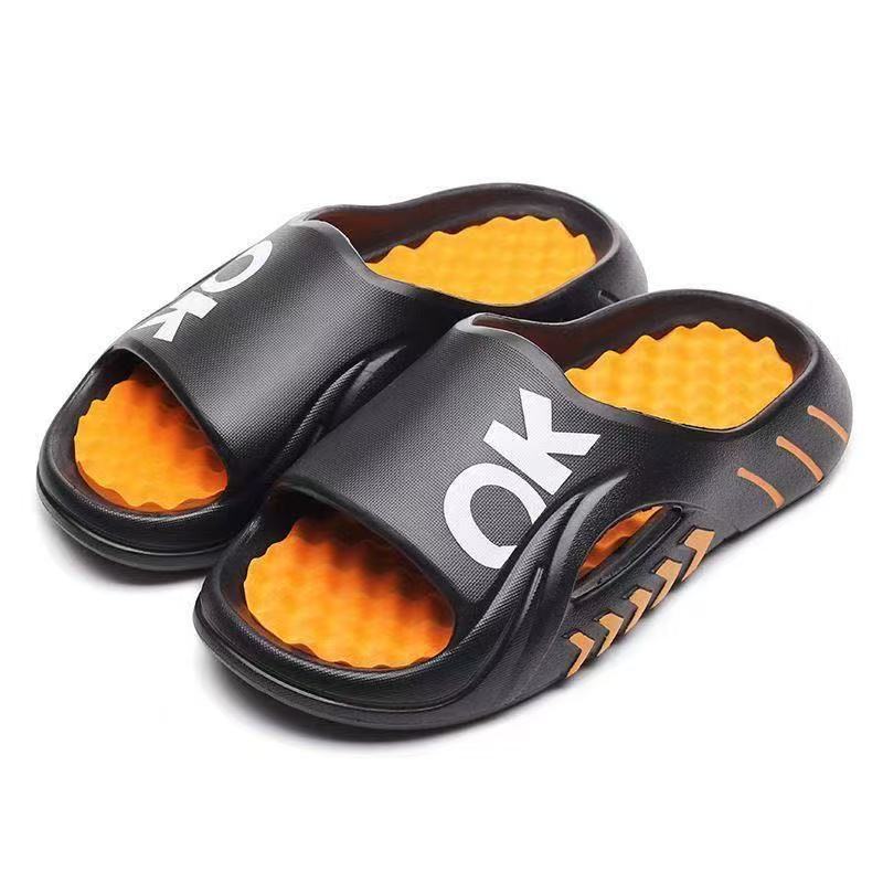 For Men, Wear Anti-slip, Non-smelly, Massage-soled Beach Slippers Outdoors In Summer with Flip-flops That Feel Like Feces