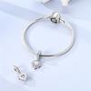 Copper Metal Brilliant Love Pendant Bead Component Zircon Charm Bead Components Jewellery Compatible With Authentic Original Bracelet High Quality