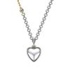 Ozel Bold Layered Combi Heart Pendant Necklace PB115N