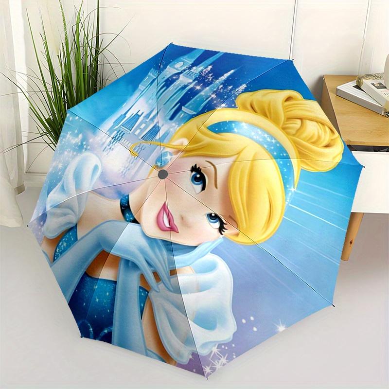 1pc Cinderella's Blue Castle: Perfect for Auto-Open Close Umbrella, Portable Folding Design, 8-Rib Iron Frame Outdoor Umbrella, Ideal Gift f