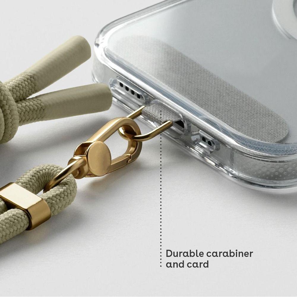 Durable 6mm Bold Phone Case Lanyard Fabric Retractable Phone Wrist Lanyard Anti-lost Multifunction Braided Rope Strap