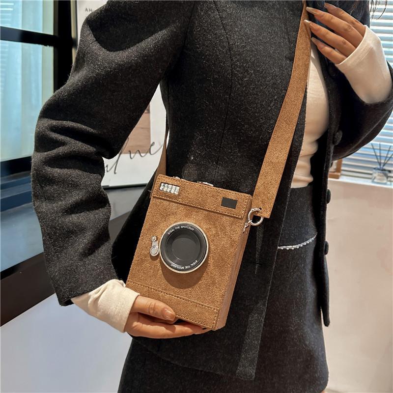Textured new women's bag fashion camera box bag retro shoulder messenger women's bag