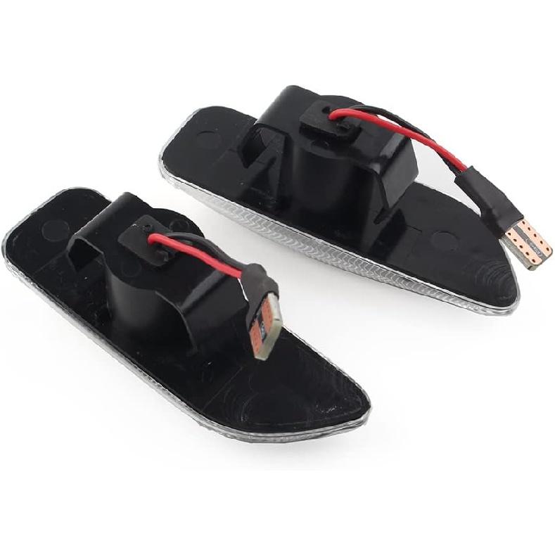 GZYF Front Fender Side Marker Lights for Volvo S60 S80 MK1 V70 MK2 XC70 XC90 Clear Lens, Amber Light