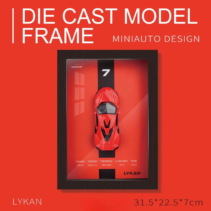 

Wooden 3D Photo Frame With Metal Sports Car model AE86 Lyken Lambor Racing Car Hanging Painting Home Decor Commemorative Gift