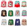 Ugly Xmas Christmas Sweater Santa Elf Popular Women Men Winter Warm Sweatshirts