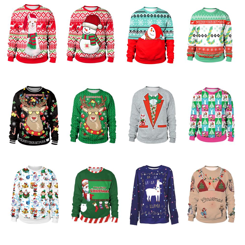 Ugly Xmas Christmas Sweater Santa Elf Popular Women Men Winter Warm Sweatshirts