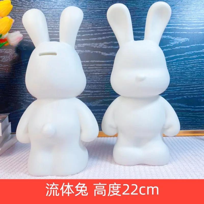 

Fluid Rabbit White Embryo Acrilic Paint Set Handmade DIY Toy Making Creative Ornaments Fluid Painting Creation Fluid White Bear