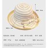 Summer striped sun hat women outdoor travel beach sun hat fashion warped edge bucket hat