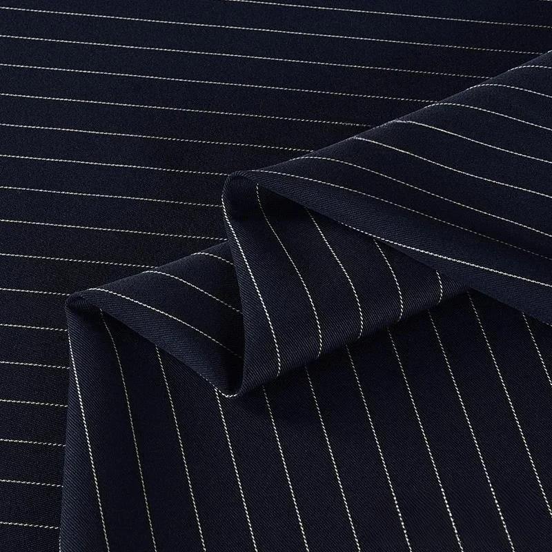 100x150cm Fine Stripe Fabric Spring Summer Fashion Skirts Suits Cloth Apparel Sewing Fabric Polyester Rayon Spandex Material