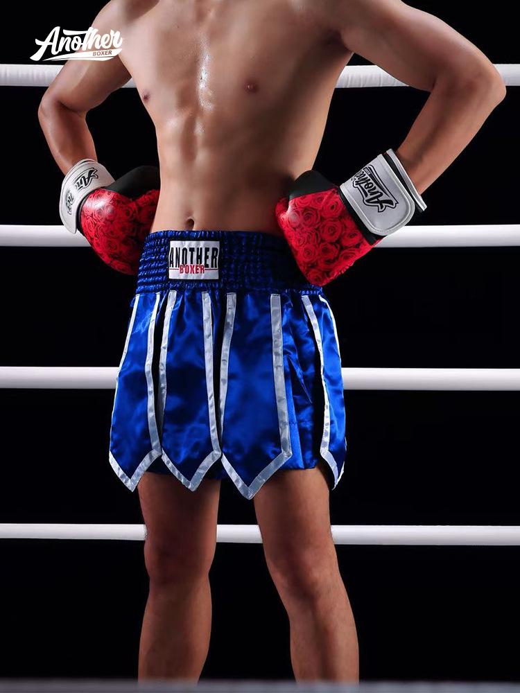 Boxing Ribbon Style Muay Thai Kickboxing Competition Shorts