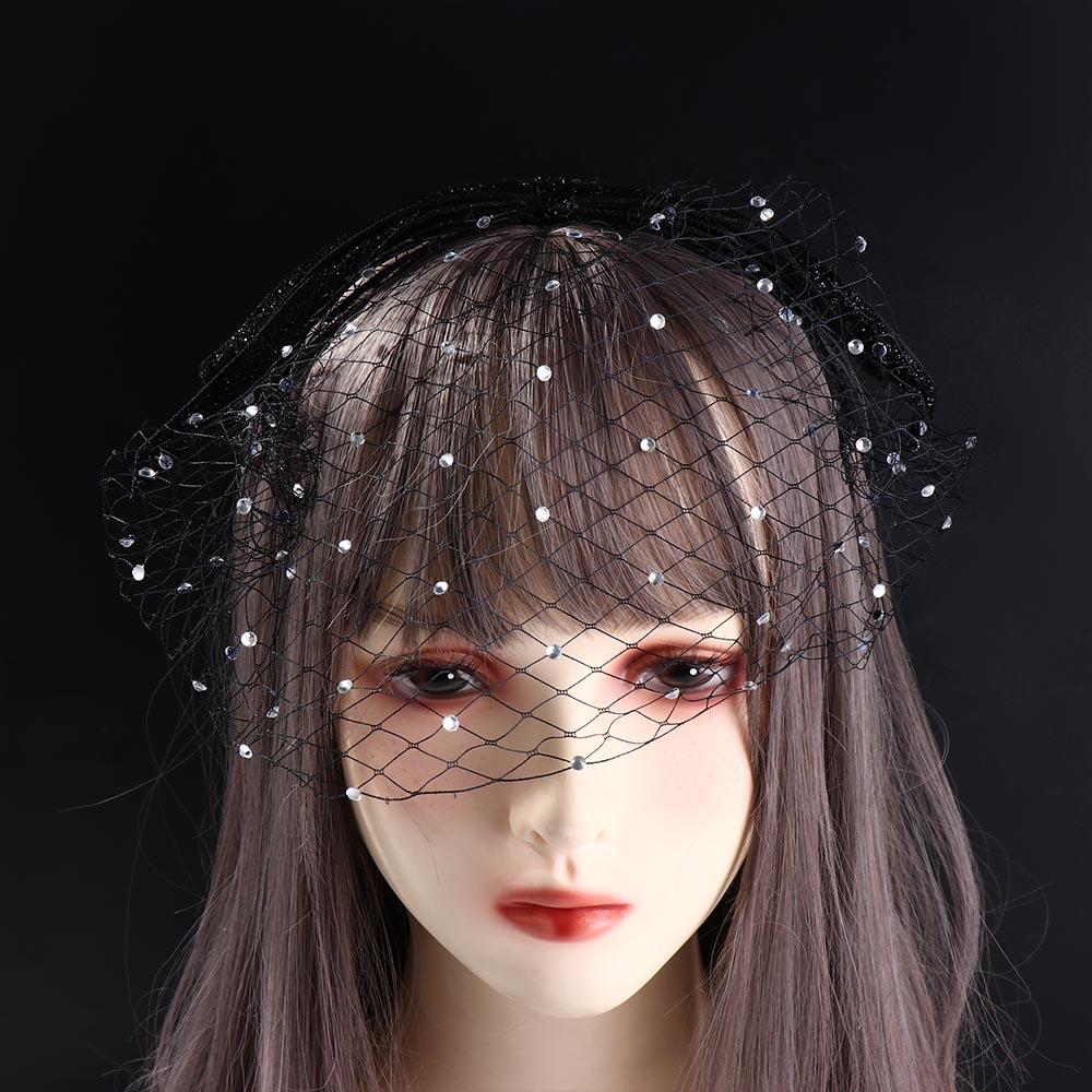 Stoffschleife Stirnband Schleife Strass Stirnband Retro Brautschleier Haarreifen Täglich