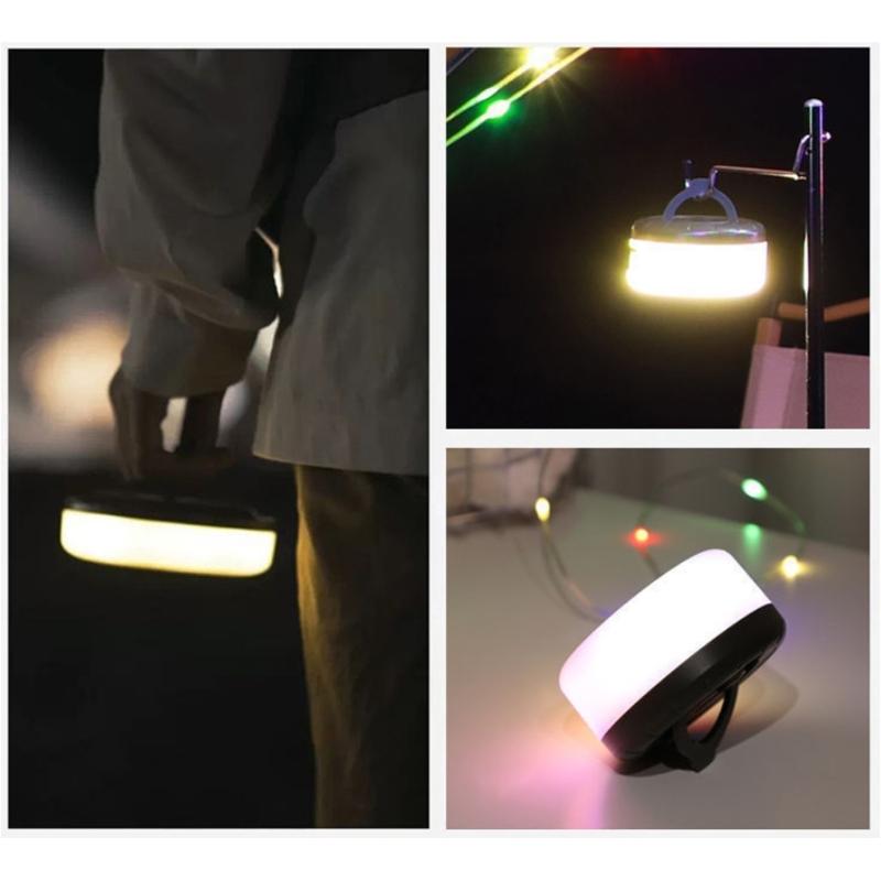 Camping Lamp Light Flashlights Multicolor String Light Waterproof Atmospheres Lamp Tent Light LED Color String Light