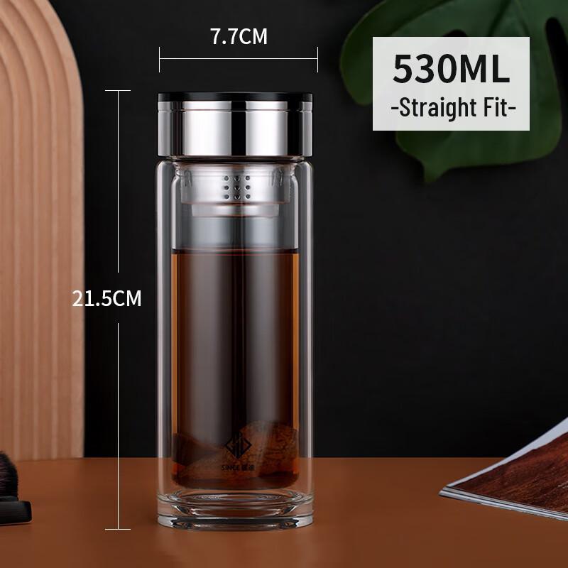 DKADI Double-Layer Tea Separation Glass Bottle