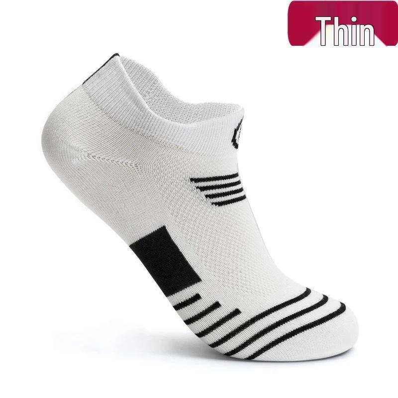 

Mid-Calf Sports Socks: Thick Towel Bottom for Basketball, Marathon Running, and Hiking Size 39-45