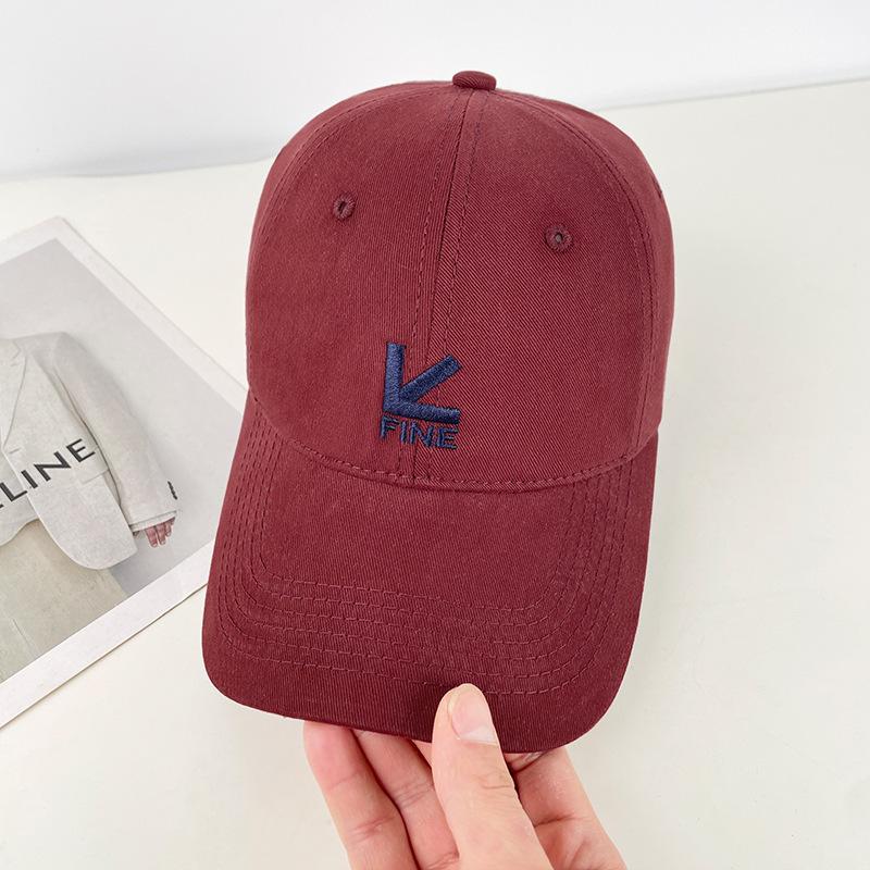 Spring And Summer Baseball Cap American Retro Letter Embroidered Sun Hat Fashion Hole Show Face Small Cap