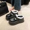 Super thick-soled short tube velvet cotton shoes 2025 autumn and winter new warm and heightened outer wear fluffy small snow boots women