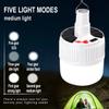 Solar Light Bulb Camping Solar LED Light USB Rechargeable 5Lighting Modes Tent Hanging Bulb for Outdoor Hiking Emergency Outage