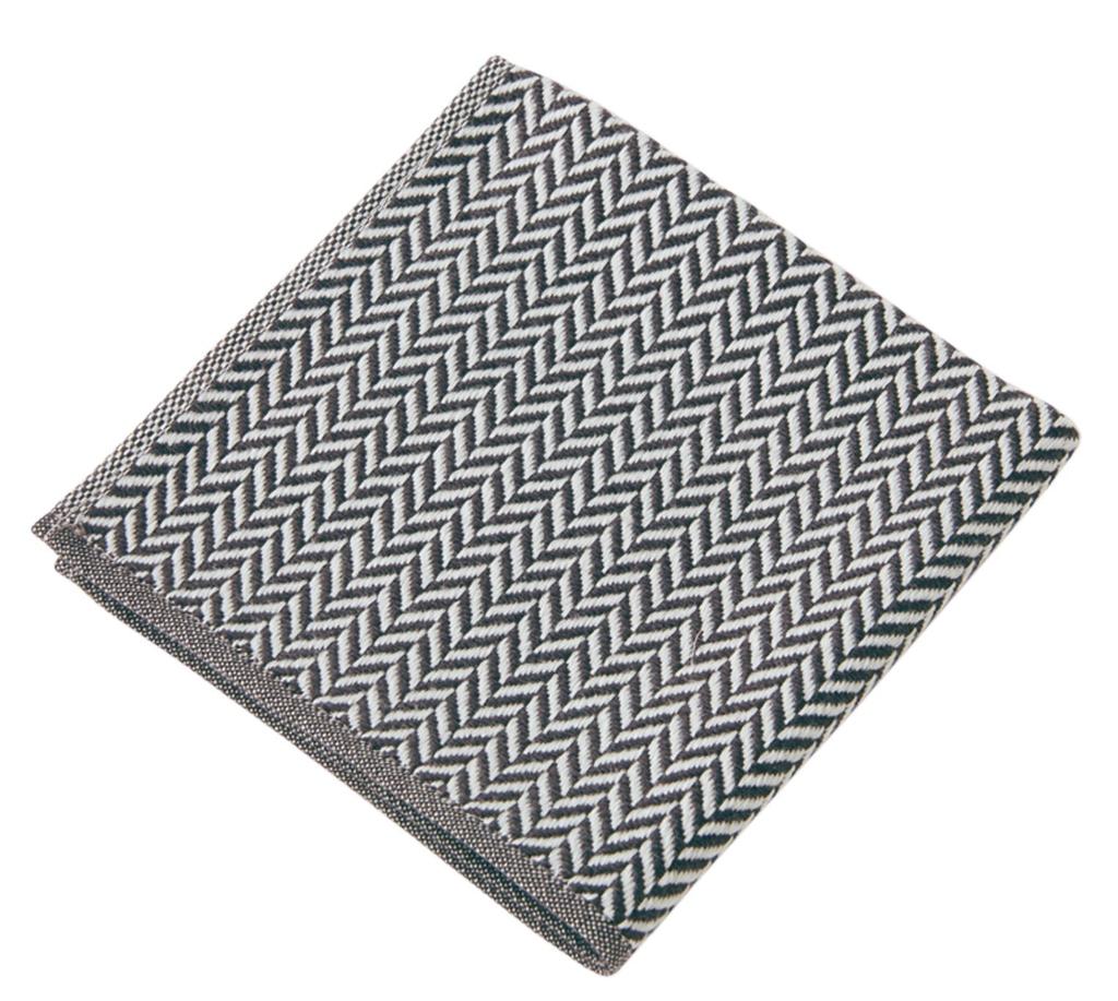 Kusunokibashi Monori Handkerchief Watanoto Herringbone Dark 25 x Product Towel, Pattern, Gray, Approx. 25cm, Number 1-65608-86-DGY