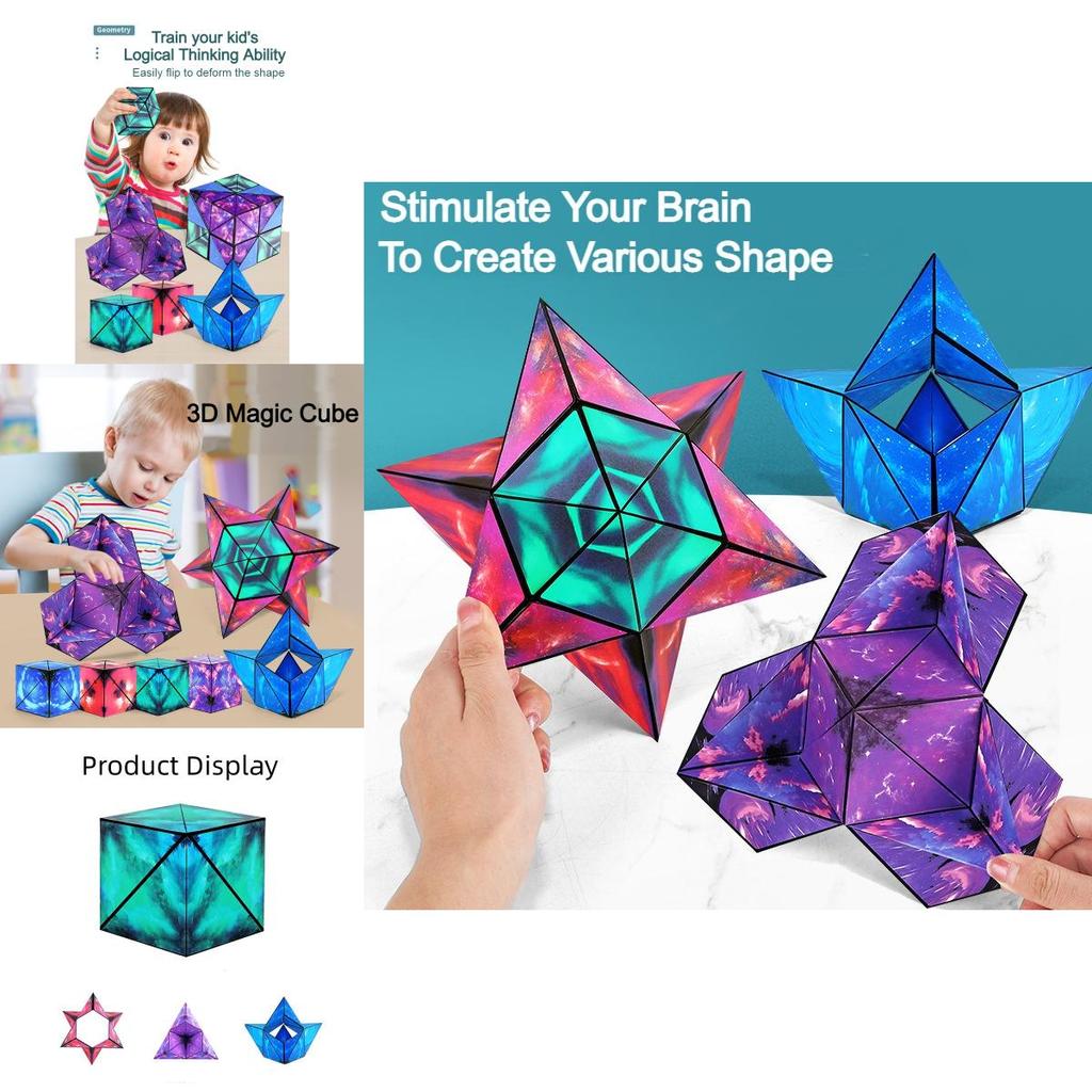 Magic Cube 3x3x3 Plastic Diy Colorful Packaging Age 7+