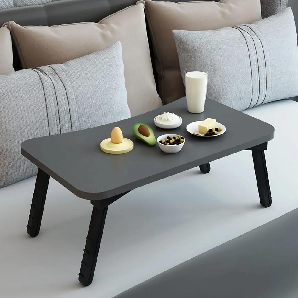 Foldable Laptop Sofa and Bed Table 59x35x24 Cm – Portable Lap Desk & Monitor Riser, Wooden Top, No Assembly