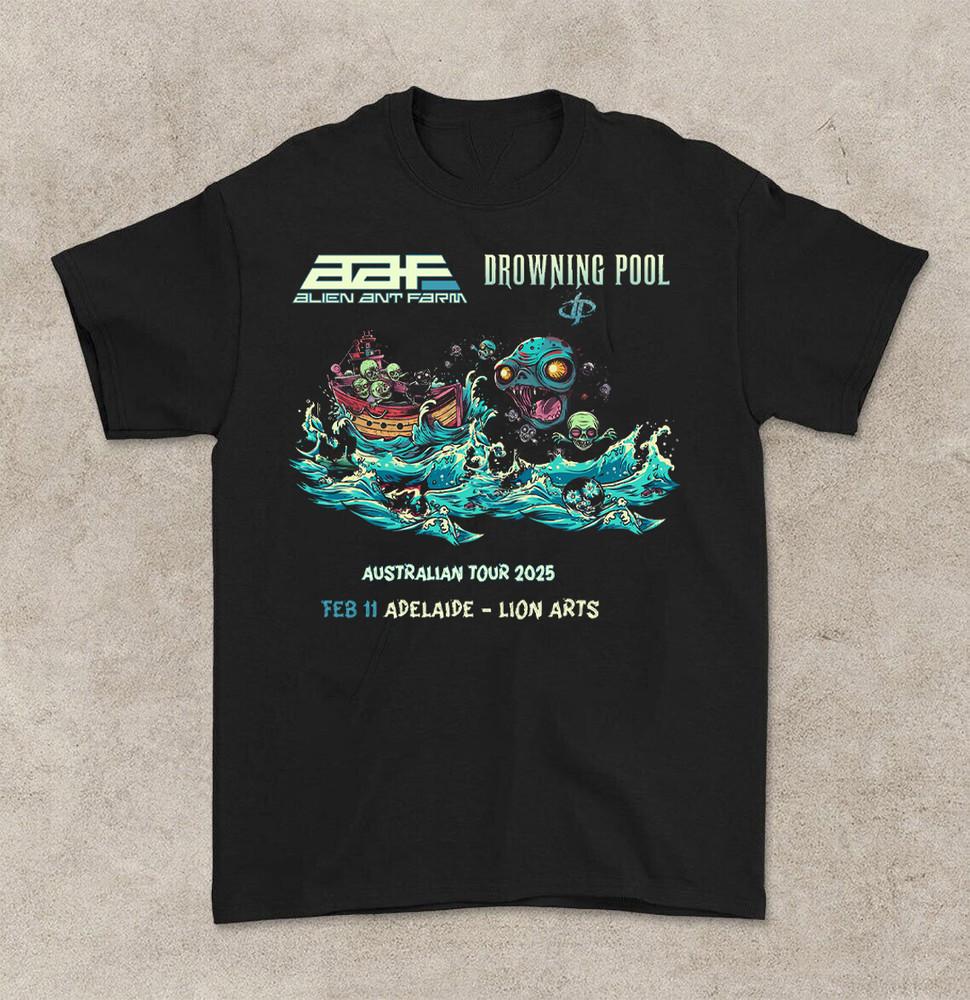 

ALIEN ANT FARM DROWNING POOL Tour TSHIRT Gift For Fan Full Size S to 5XL QT1068 Unisex T-Shirt M