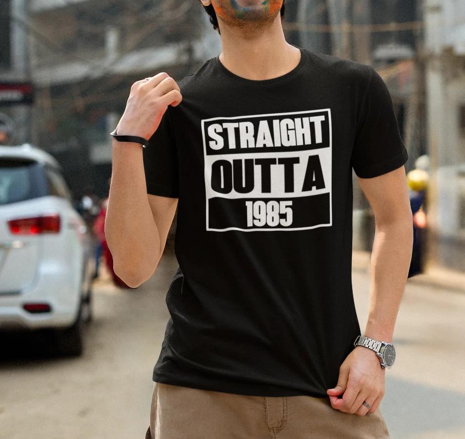 Straight Outta 1985 Shirt Funny 40th Birthday Tee Retro Birthday Gift for Him L