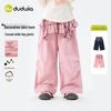 2026 Spring Girls' Wide-Leg Cargo Pants - New Arrival by Dudu Home