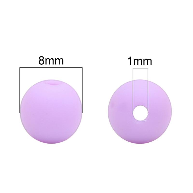Handgefertigtes Armband Perlen Solide Acryl Mattiert Gemischte Farbe Perlen Handgefertigt DIY Handykette Macaron Schnur Halskette Runde Perlen Lose Perlen