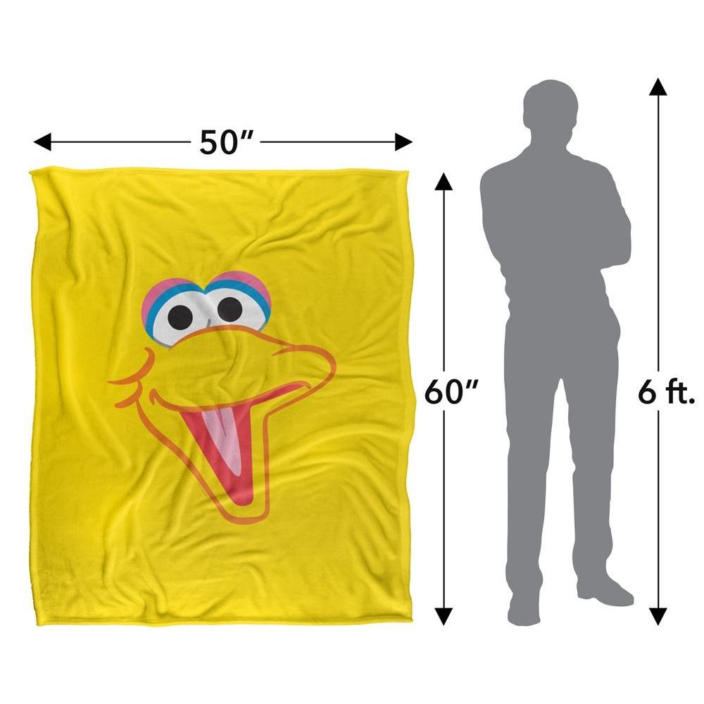 Sesame Street Head Big Bird Blanket