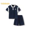 Balabala Boys' Summer Short Sleeve Two-Piece Set