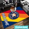 Custom Name Rug Houston Basketball Graffiti Art Area Rug Suitable for Indoor,Carpets for Homes, Offices,Living Rooms,Home Decor,Christmas Gift