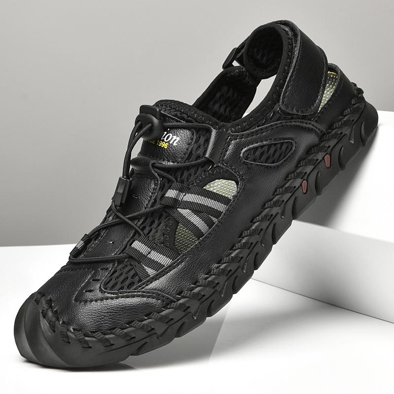 

Мужская повседневная обувь, повседневные кроссовки с дышащей сеткой, сандалии для мужчин 42 чёрный