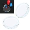 2PCS Nail Art Palettes Color Mixing Toning Glass False Eyelash Glue Hold Makeup Pallet