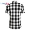 Cozy Up Men's Causal Flannel Plaid Shirts Short Sleeve Button Up Work Shirts